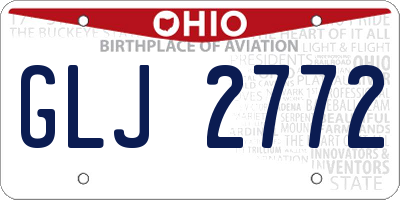 OH license plate GLJ2772