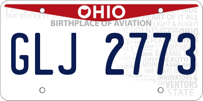 OH license plate GLJ2773
