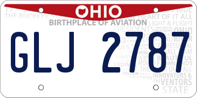 OH license plate GLJ2787