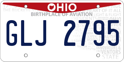 OH license plate GLJ2795