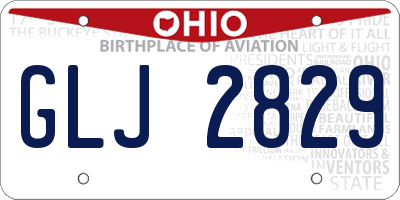 OH license plate GLJ2829