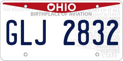 OH license plate GLJ2832