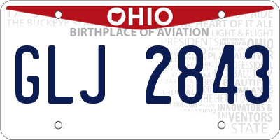 OH license plate GLJ2843