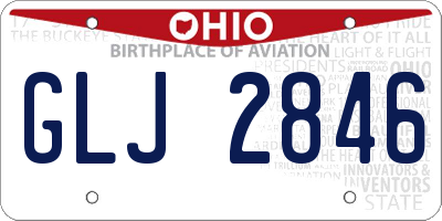 OH license plate GLJ2846
