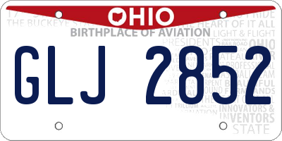 OH license plate GLJ2852