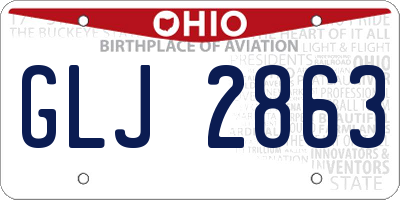 OH license plate GLJ2863