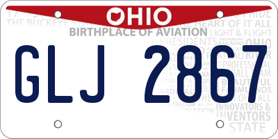 OH license plate GLJ2867