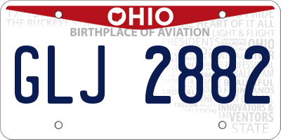 OH license plate GLJ2882