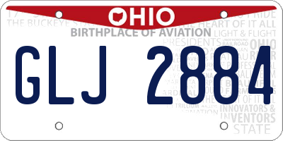 OH license plate GLJ2884