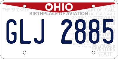 OH license plate GLJ2885