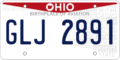 OH license plate GLJ2891
