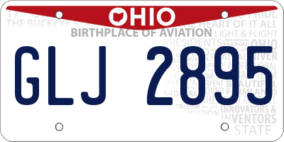 OH license plate GLJ2895