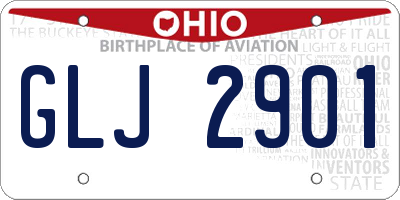 OH license plate GLJ2901
