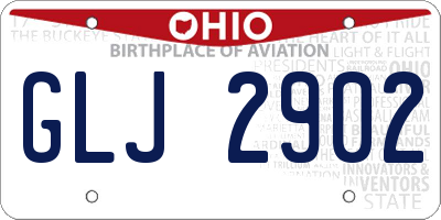 OH license plate GLJ2902