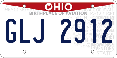 OH license plate GLJ2912