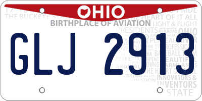OH license plate GLJ2913
