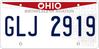 OH license plate GLJ2919