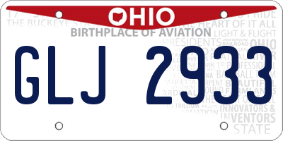 OH license plate GLJ2933