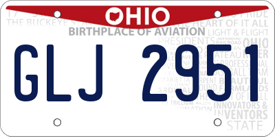 OH license plate GLJ2951