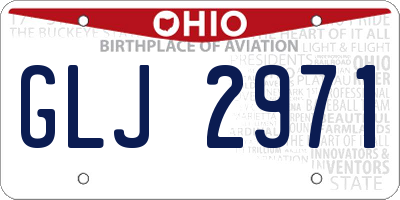 OH license plate GLJ2971