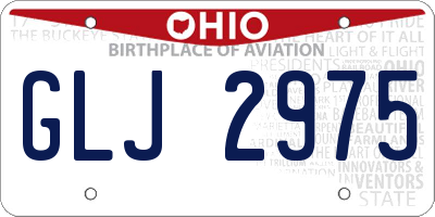 OH license plate GLJ2975