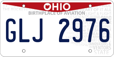 OH license plate GLJ2976