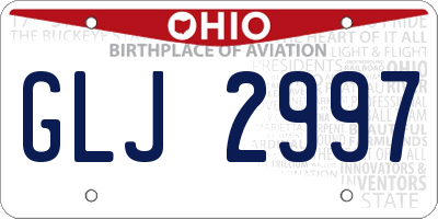 OH license plate GLJ2997