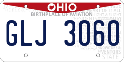OH license plate GLJ3060