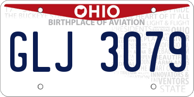 OH license plate GLJ3079