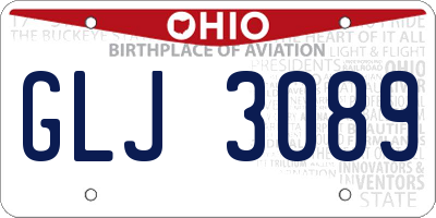OH license plate GLJ3089