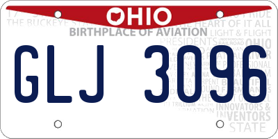 OH license plate GLJ3096