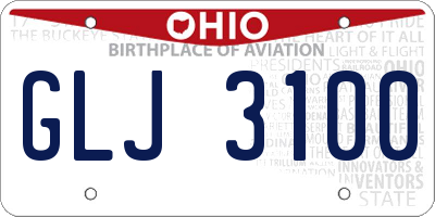 OH license plate GLJ3100