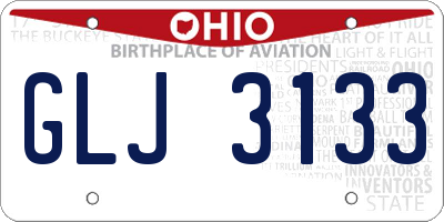 OH license plate GLJ3133