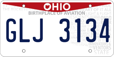 OH license plate GLJ3134