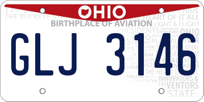 OH license plate GLJ3146
