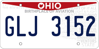 OH license plate GLJ3152