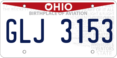 OH license plate GLJ3153