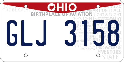 OH license plate GLJ3158