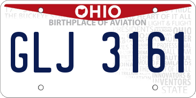 OH license plate GLJ3161