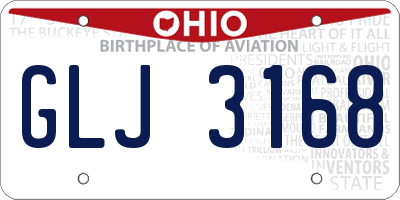 OH license plate GLJ3168