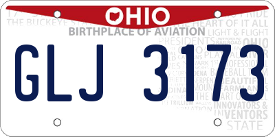 OH license plate GLJ3173