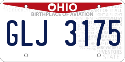 OH license plate GLJ3175