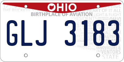 OH license plate GLJ3183