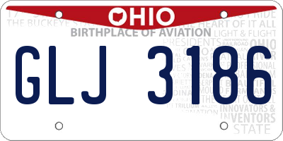 OH license plate GLJ3186