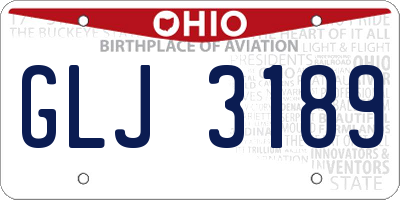 OH license plate GLJ3189