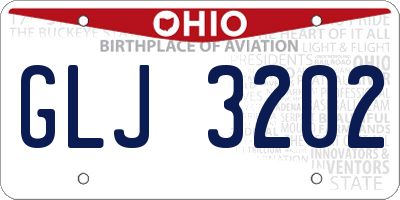 OH license plate GLJ3202