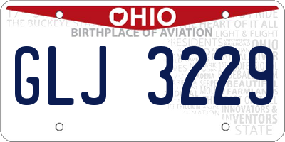 OH license plate GLJ3229