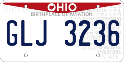 OH license plate GLJ3236