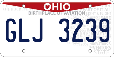 OH license plate GLJ3239