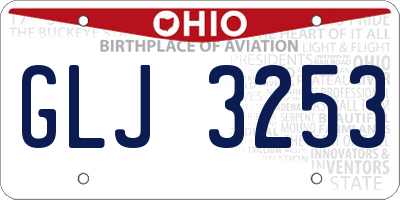 OH license plate GLJ3253